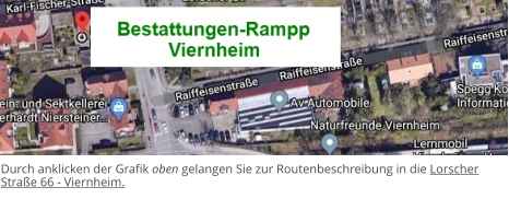 Durch anklicken der Grafik oben gelangen Sie zur Routenbeschreibung in die Lorscher Straße 66 - Viernheim.